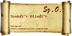 Szekér Olivér névjegykártya